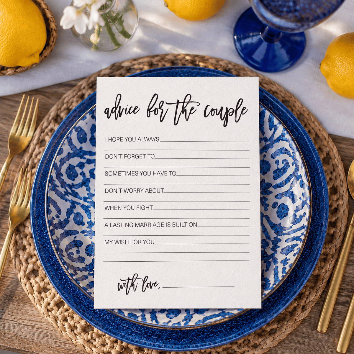 Advice for the Couple Bridal Shower Activity