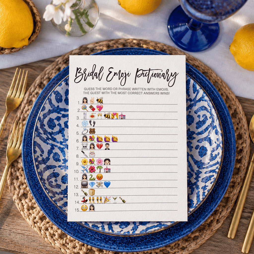 Bridal Emoji Pictionary Bridal Shower Game