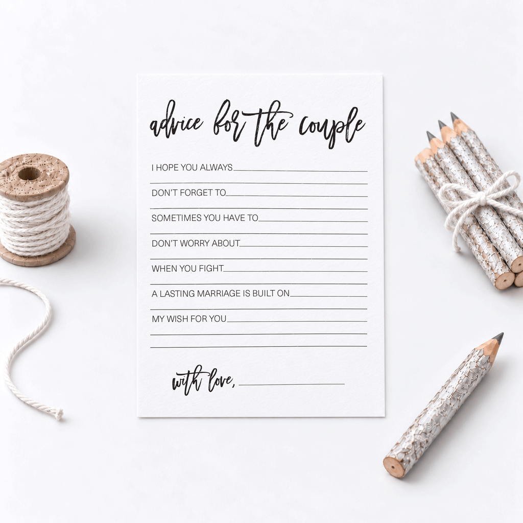 Advice for the Couple Bridal Shower Activity
