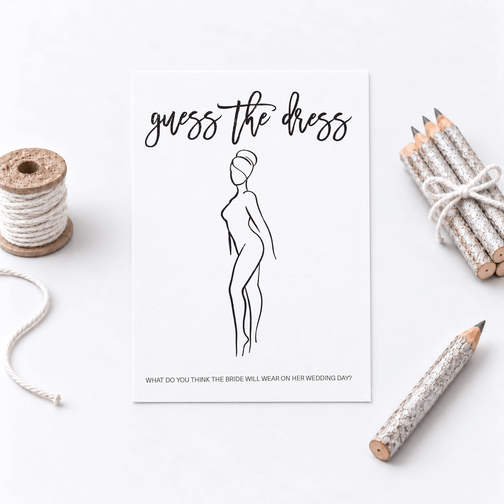 Guess the Dress Bridal Shower Game