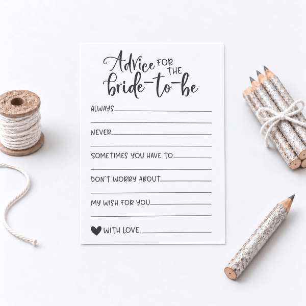 Advice for the Bride Bridal Shower Activity