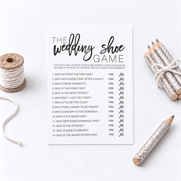 Wedding Shoe Bridal Shower Game
