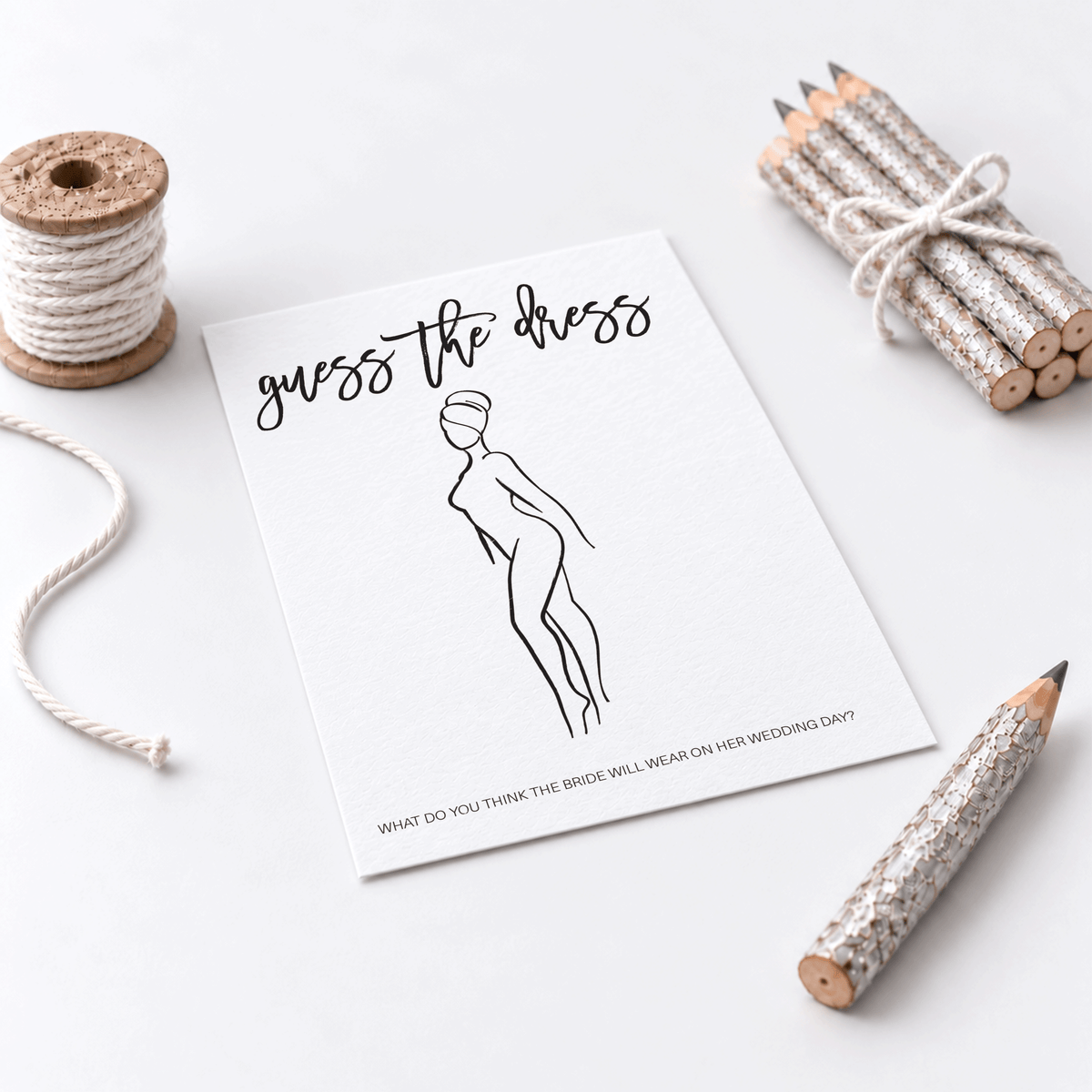 Guess the Dress Bridal Shower Game