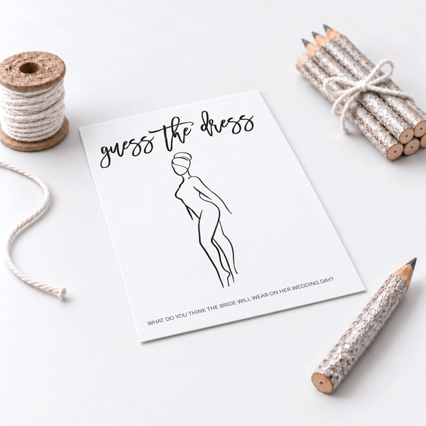 Guess the Dress Bridal Shower Game