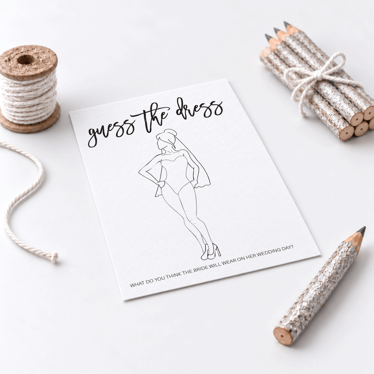 Guess the Dress Bridal Shower Game