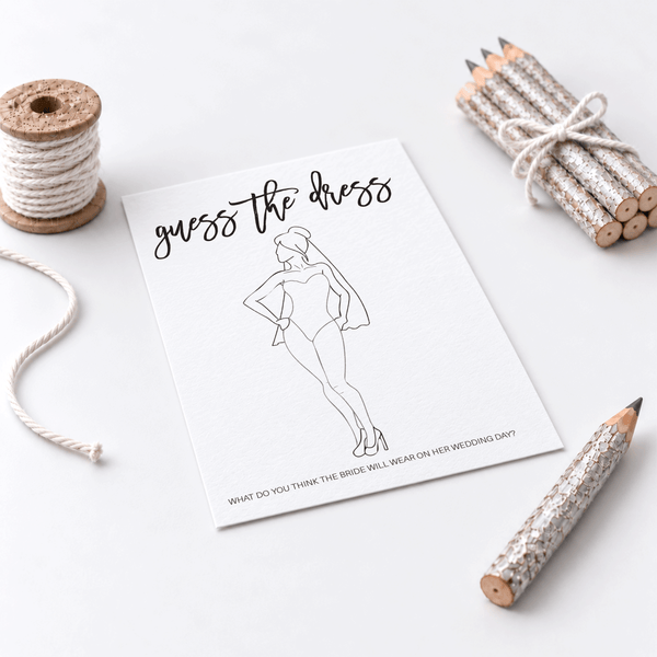Guess the Dress Bridal Shower Game