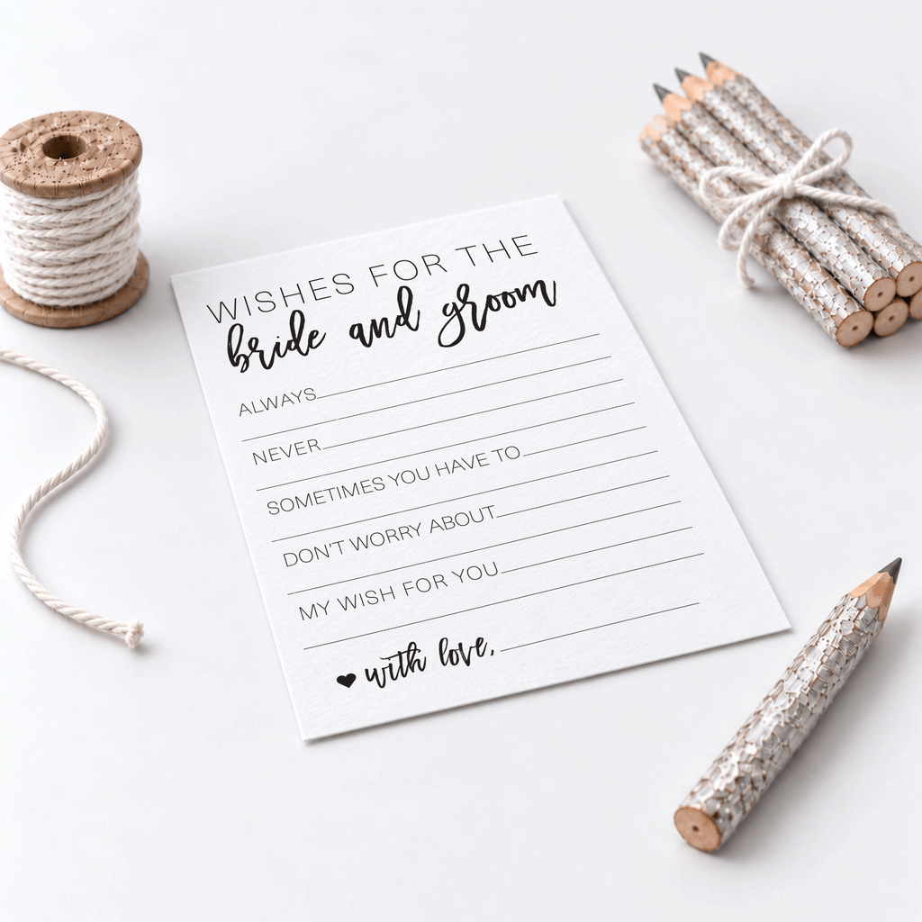 Wishes for the Bride and Groom Bridal Shower Activity