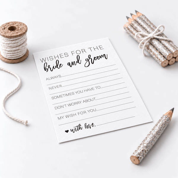 Wishes for the Bride and Groom Bridal Shower Activity