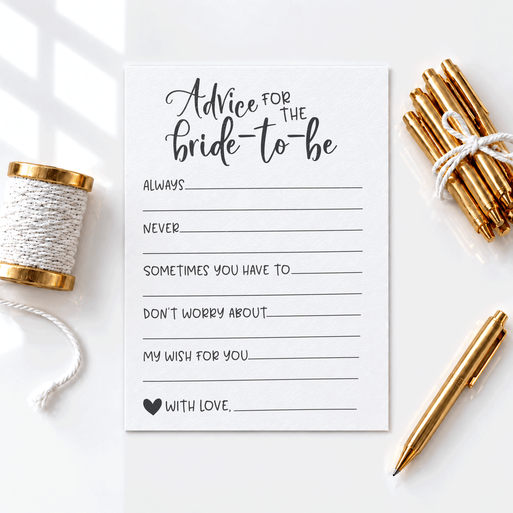 Advice for the Bride Bridal Shower Activity