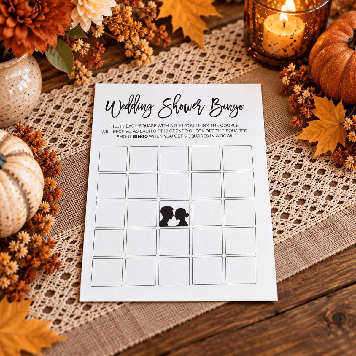 Wedding Shower Bingo - Wedding Shower Game