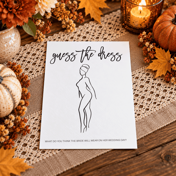 Guess the Dress Bridal Shower Game