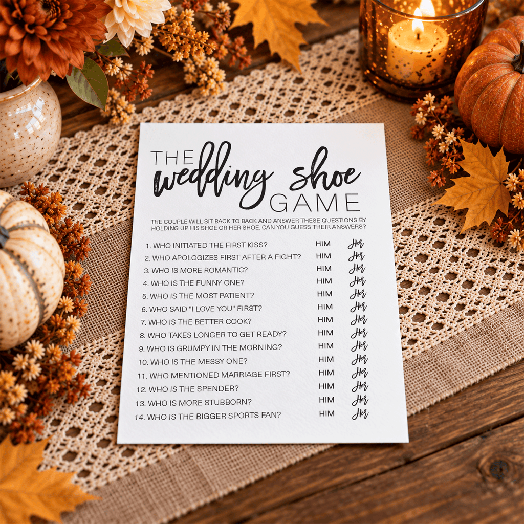Wedding Shoe Bridal Shower Game