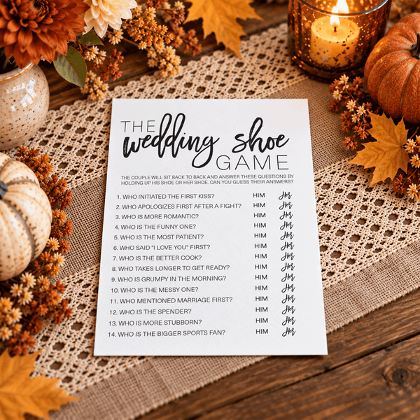 Wedding Shoe Bridal Shower Game