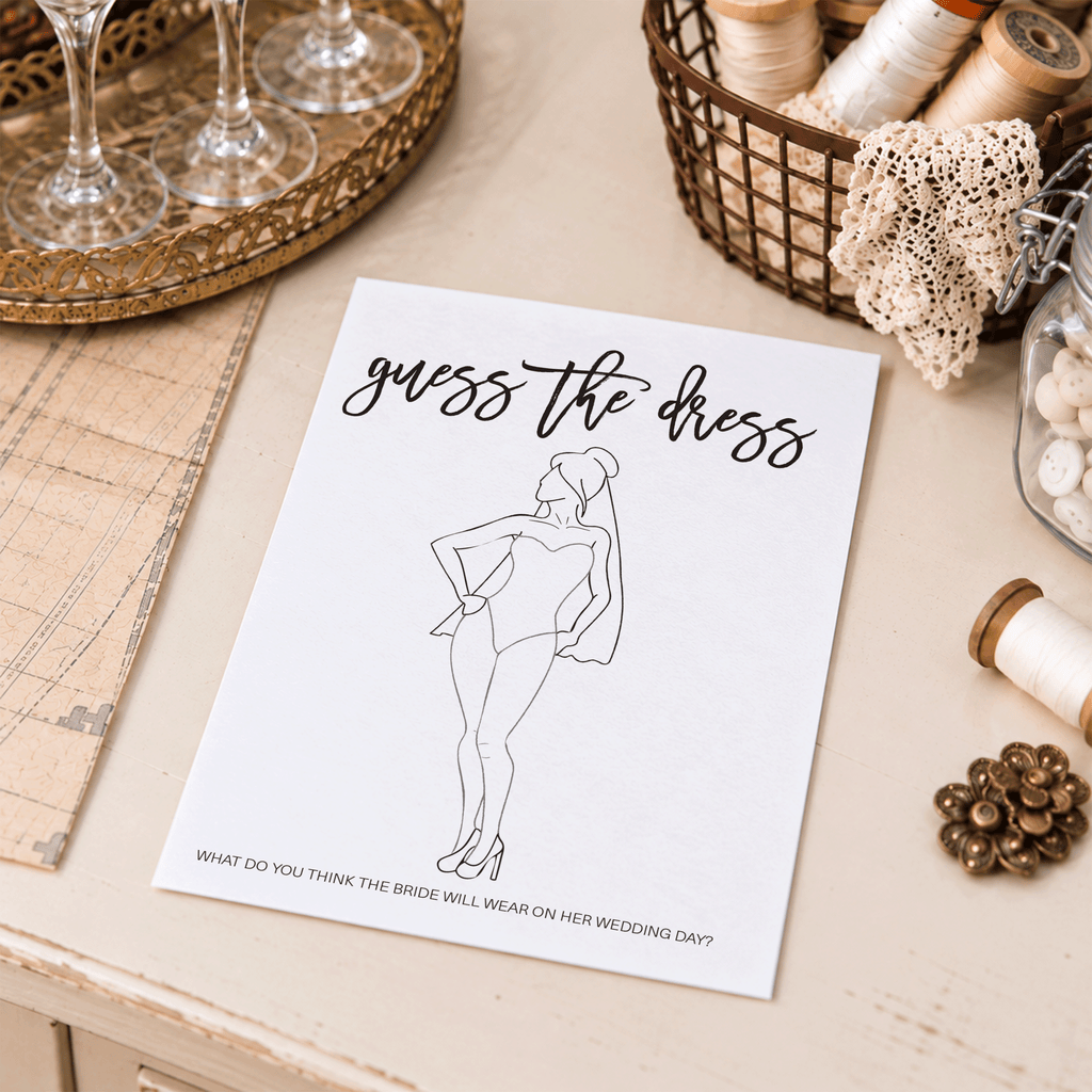 Guess the Dress Bridal Shower Game