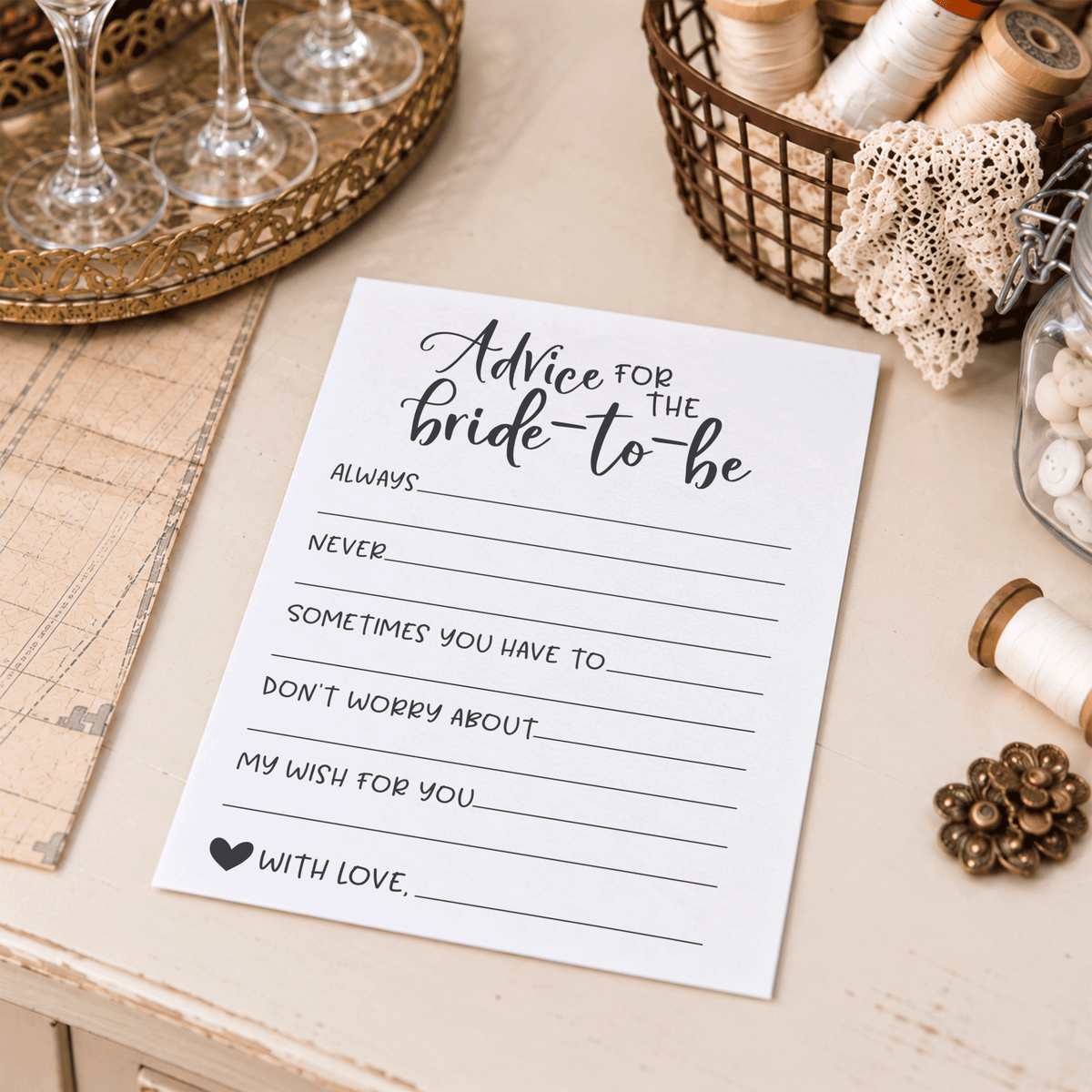 Advice for the Bride Bridal Shower Activity