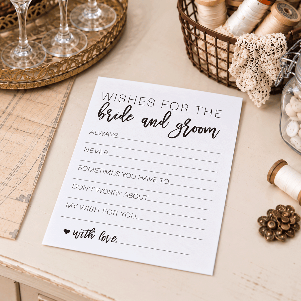 Wishes for the Bride and Groom Bridal Shower Activity
