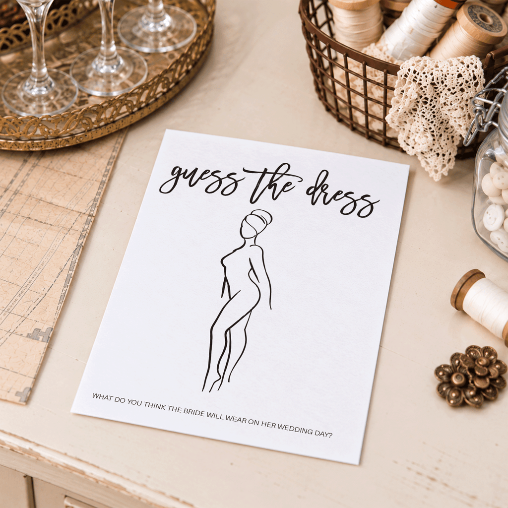 Guess the Dress Bridal Shower Game