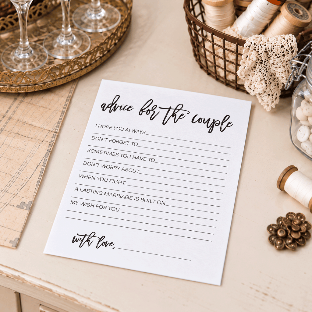 Advice for the Couple Bridal Shower Activity