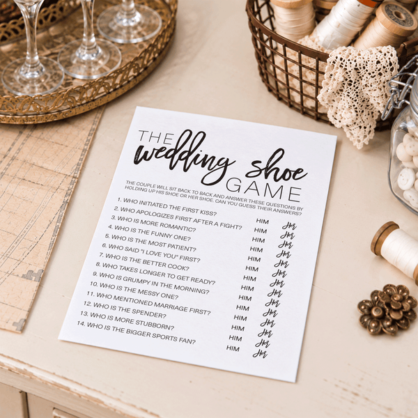 Wedding Shoe Bridal Shower Game