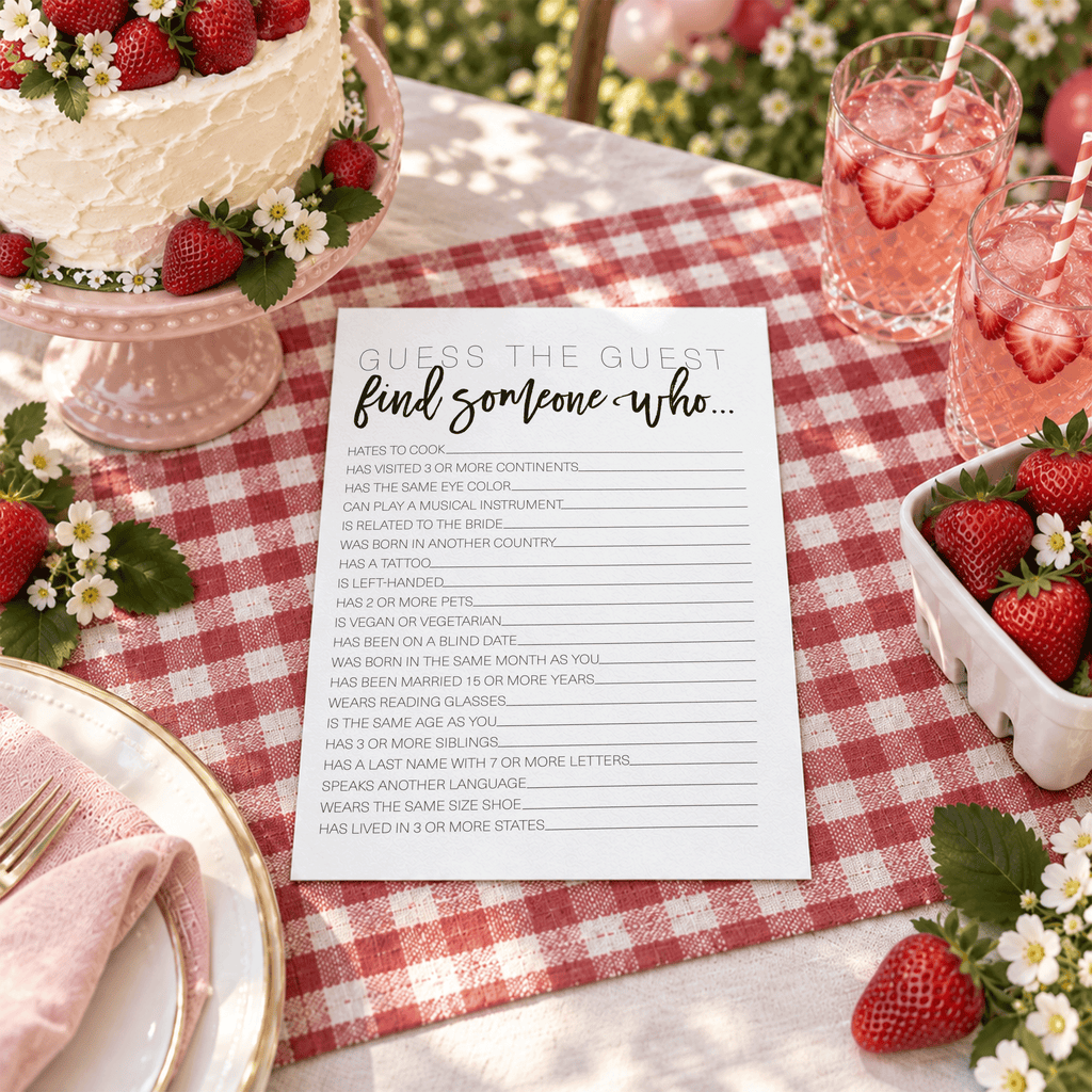 Guess The Guest Bridal Shower Game