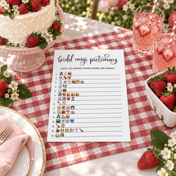 Bridal Emoji Pictionary Bridal Shower Game