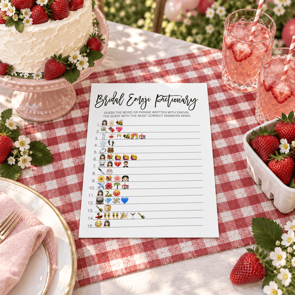 Bridal Emoji Pictionary Bridal Shower Game