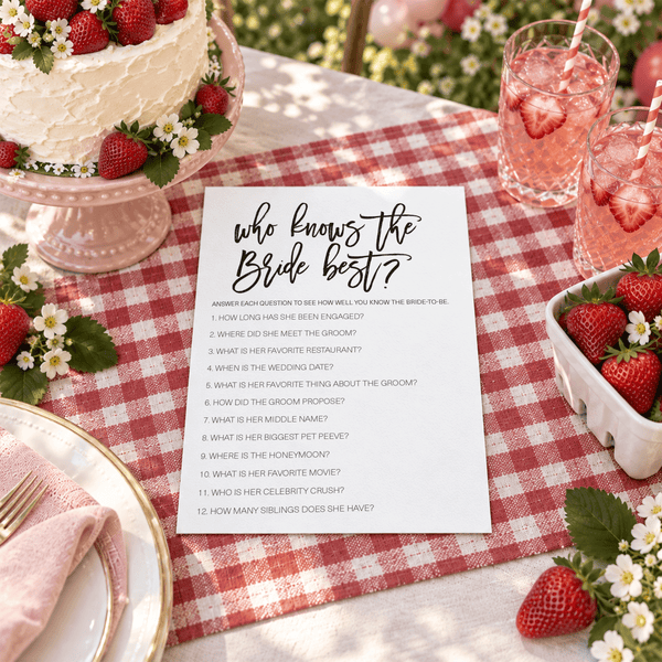 Who Knows The Bride Best Bridal Shower Game