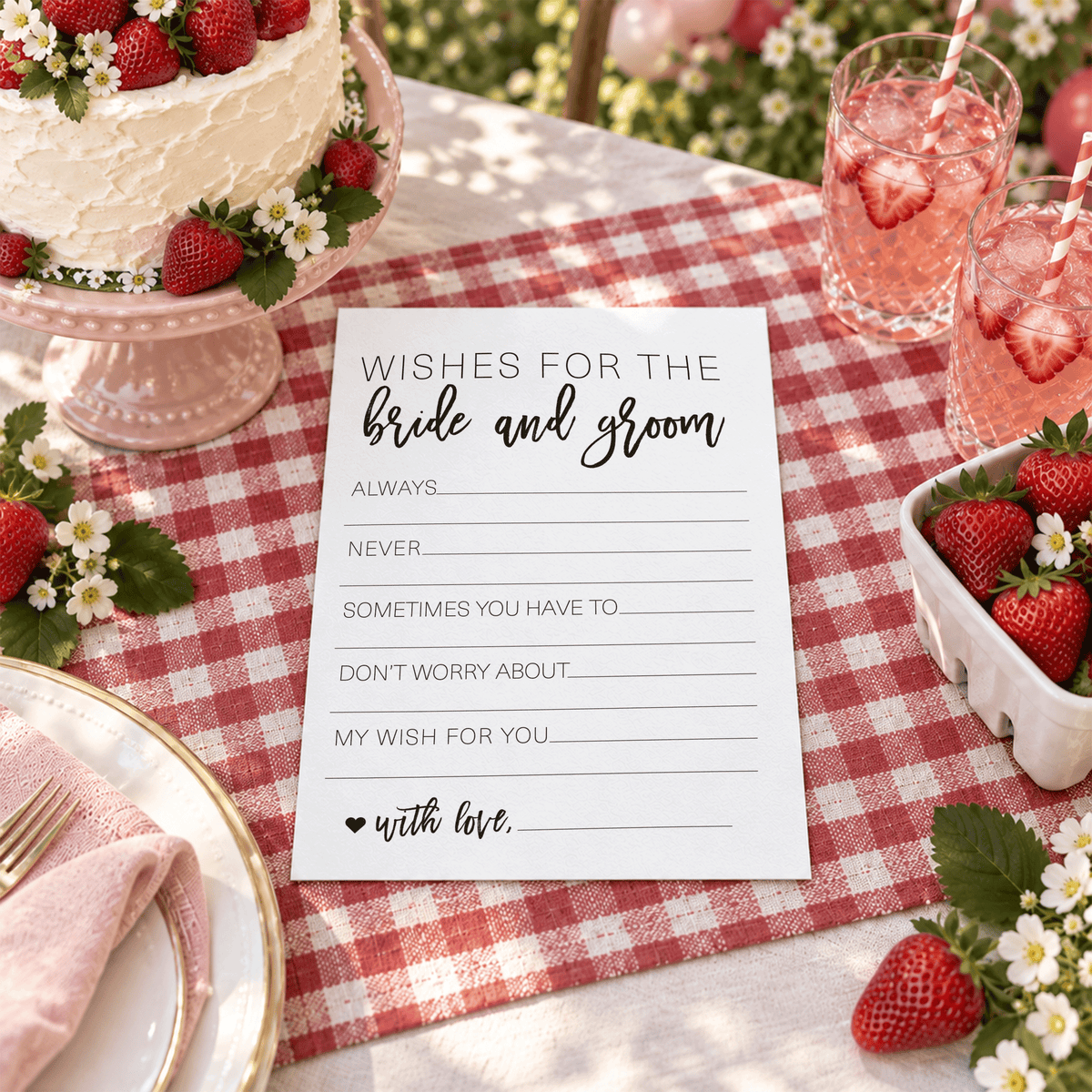 Wishes for the Bride and Groom Bridal Shower Activity