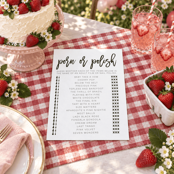 Porn Or Polish Bridal Shower Game