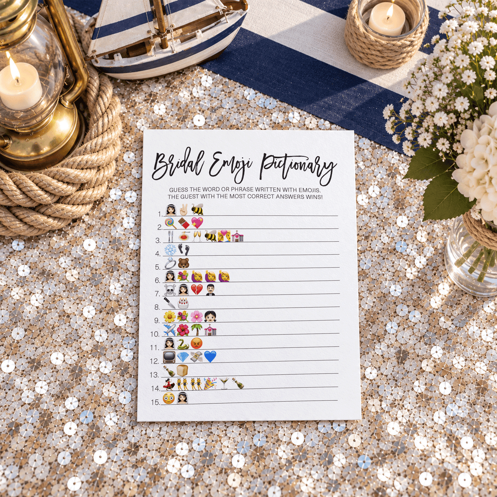 Bridal Emoji Pictionary Bridal Shower Game
