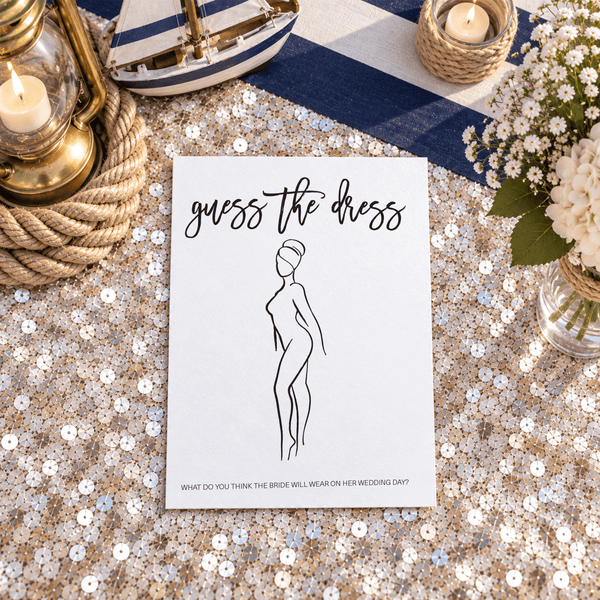 Guess the Dress Bridal Shower Game