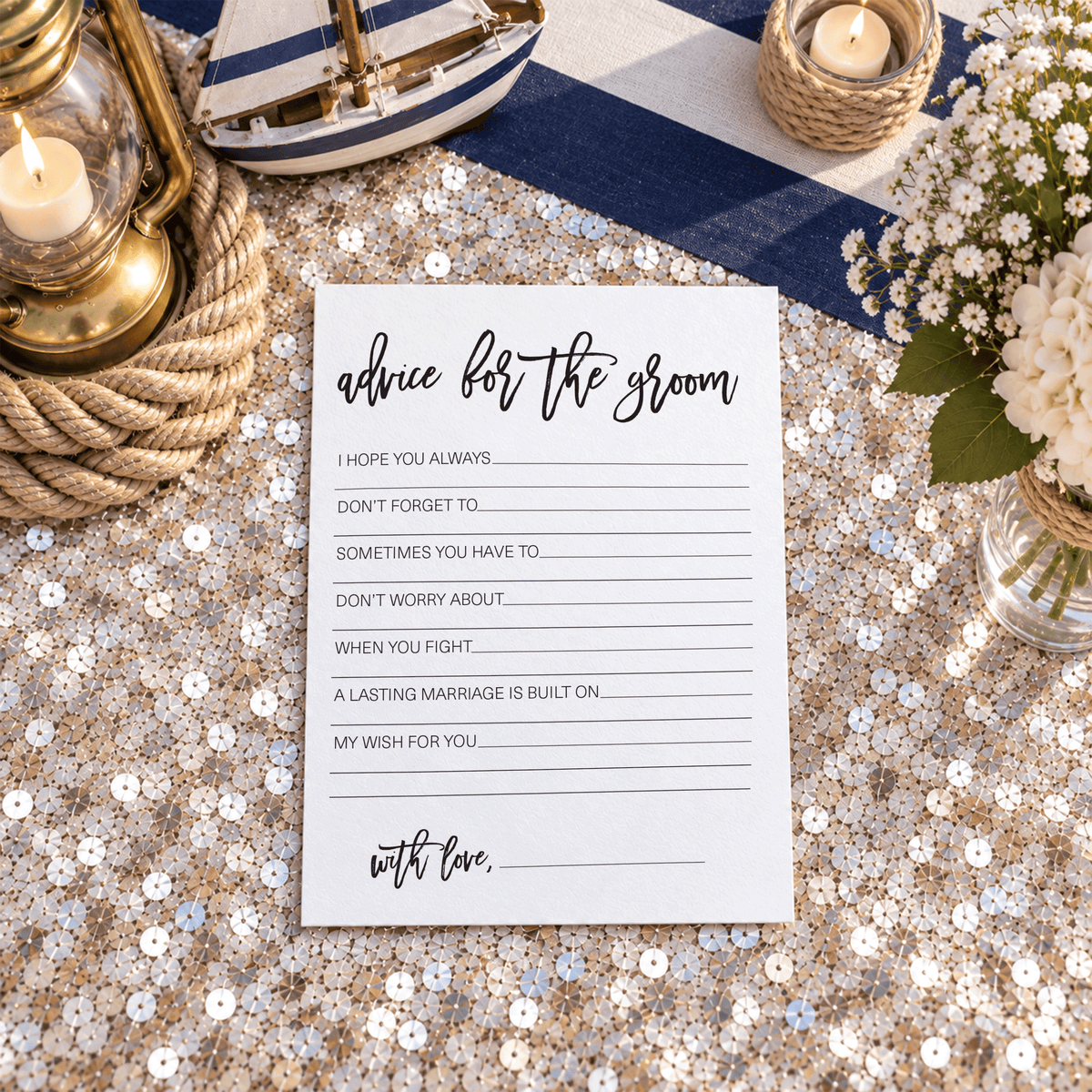 Advice for the Groom Bridal Shower Activity