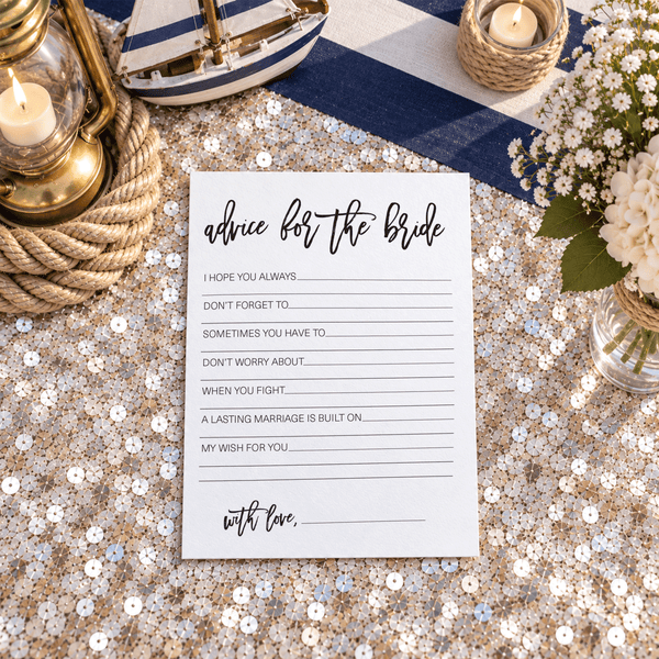 Advice for the Bride Bridal Shower Activity