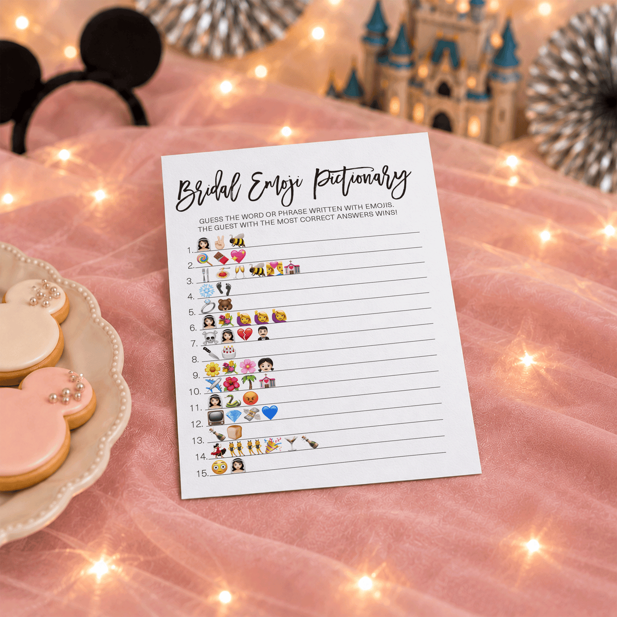 Bridal Emoji Pictionary Bridal Shower Game