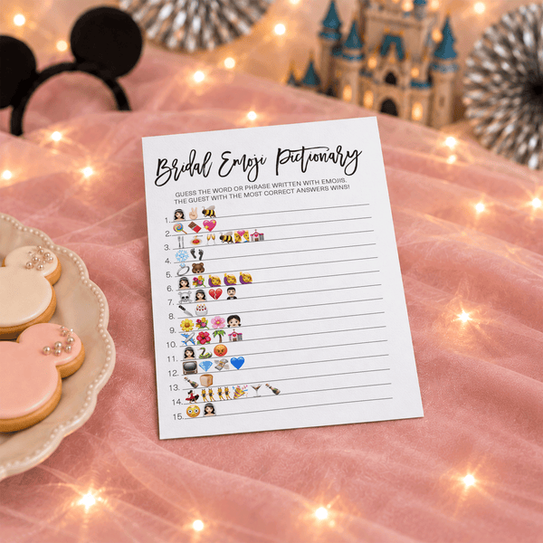 Bridal Emoji Pictionary Bridal Shower Game