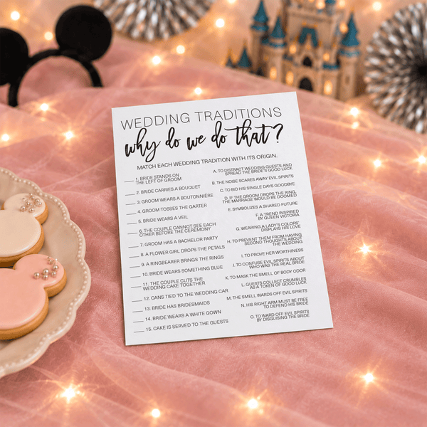 Wedding Traditions Bridal Shower Game