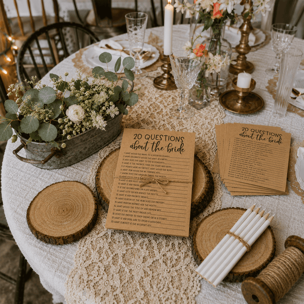 20 Questions about the Bride Bridal Shower Game