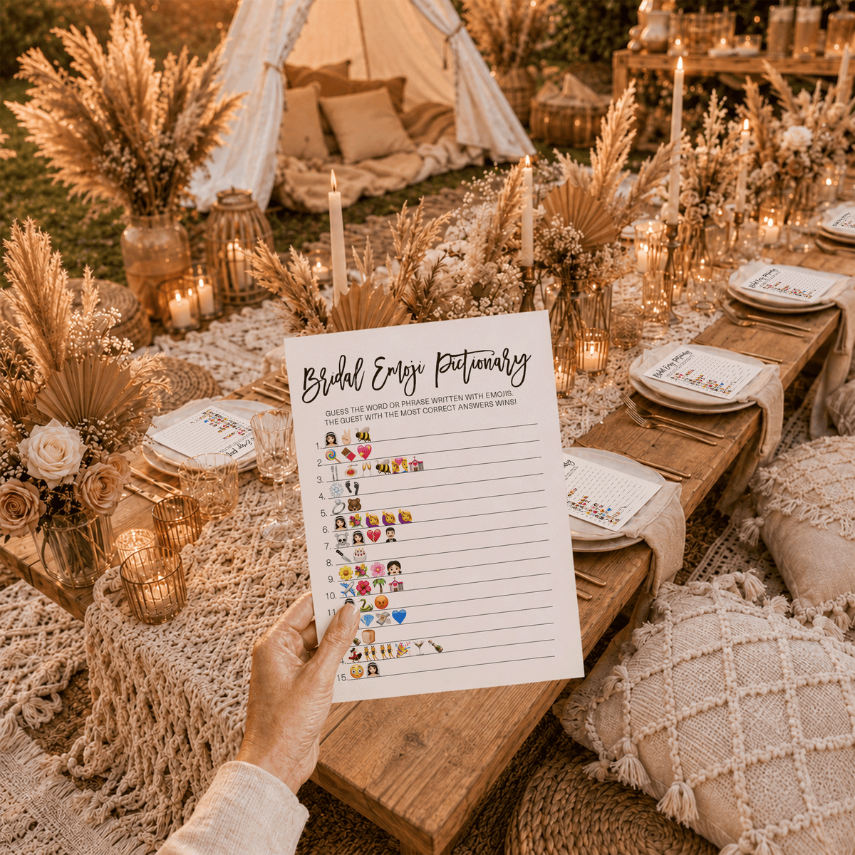 Bridal Emoji Pictionary Bridal Shower Game