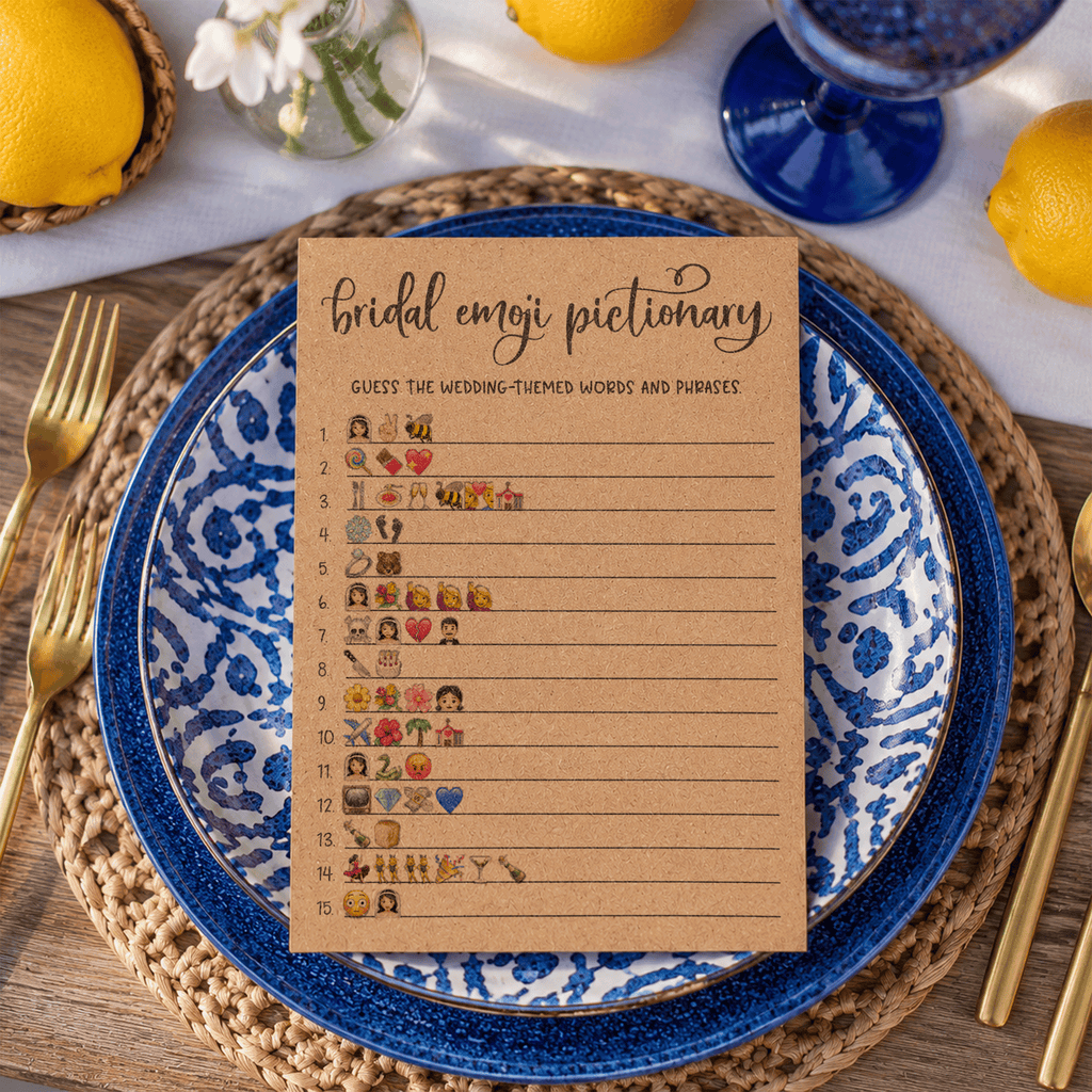 Bridal Emoji Pictionary Bridal Shower Game