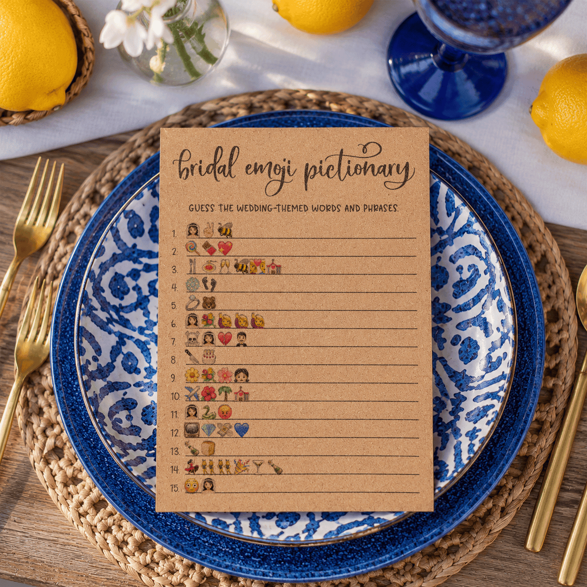 Bridal Emoji Pictionary Bridal Shower Game