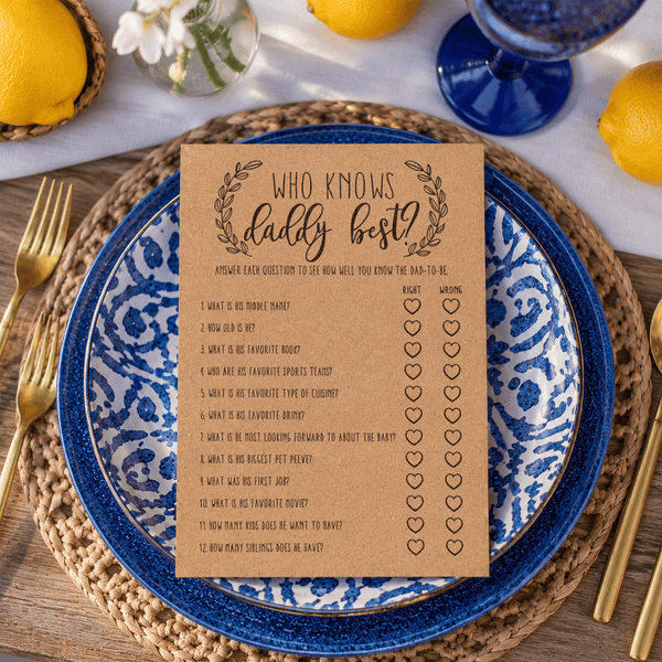 Who Knows Daddy Best Baby Shower Game