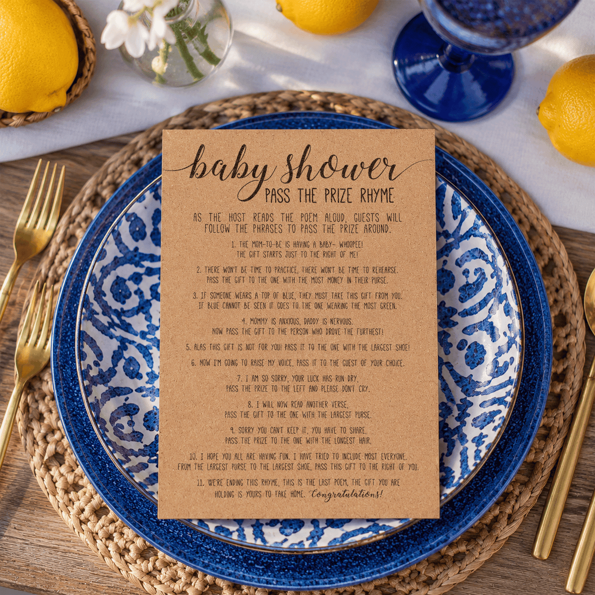 Baby Shower Pass the Prize Baby Shower Game