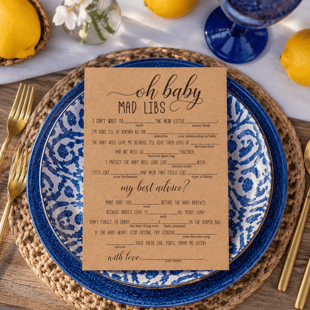Oh Baby Mad Libs Baby Shower Game
