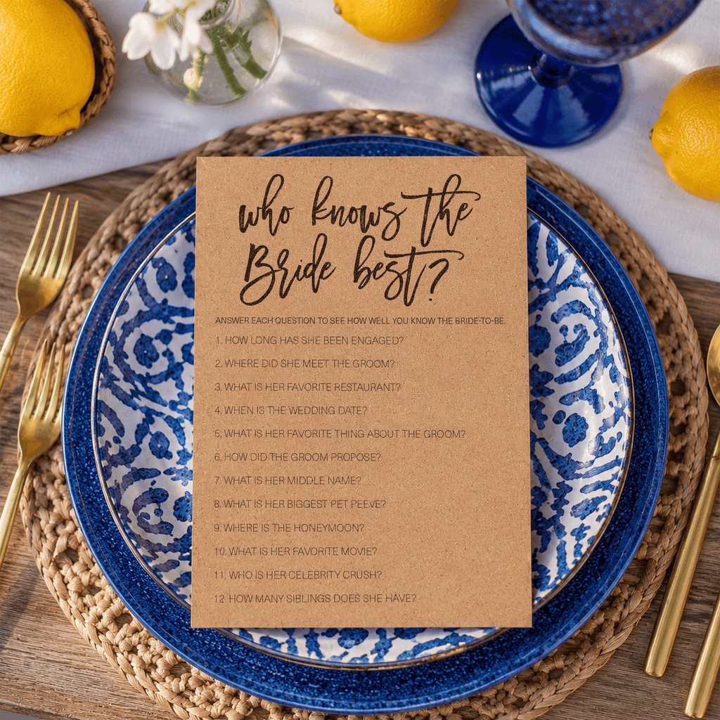 Who Knows The Bride Best Bridal Shower Game