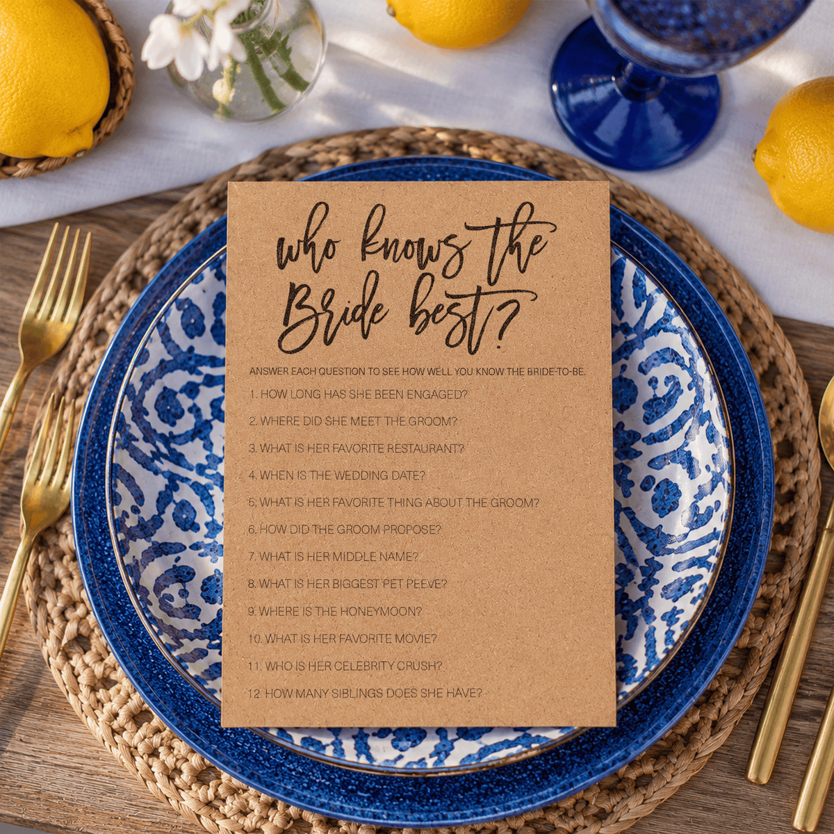 Who Knows The Bride Best Bridal Shower Game