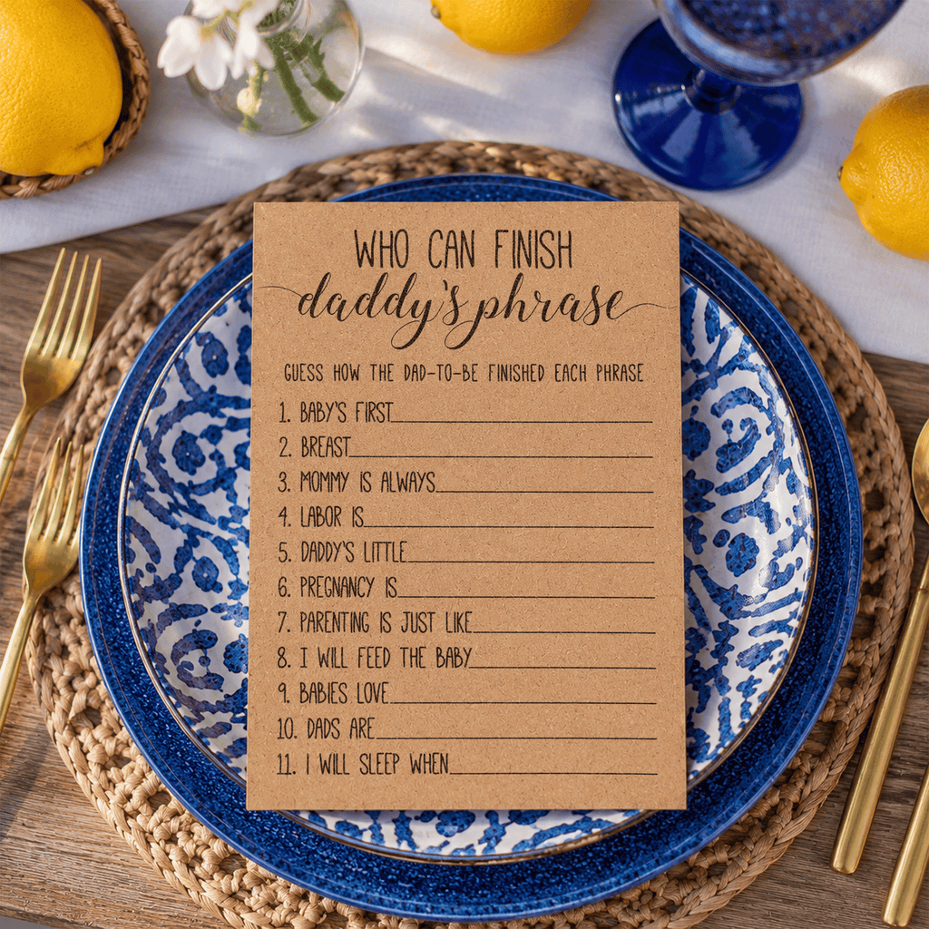 Who Can Finish Daddy's Phrase Baby Shower Game