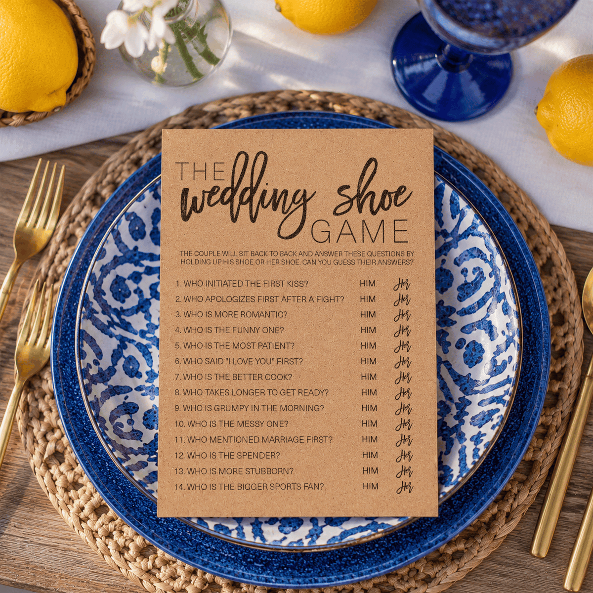 Wedding Shoe Bridal Shower Game