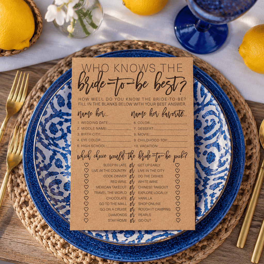 Who Knows The Bride-To-Be Best Bridal Shower Game