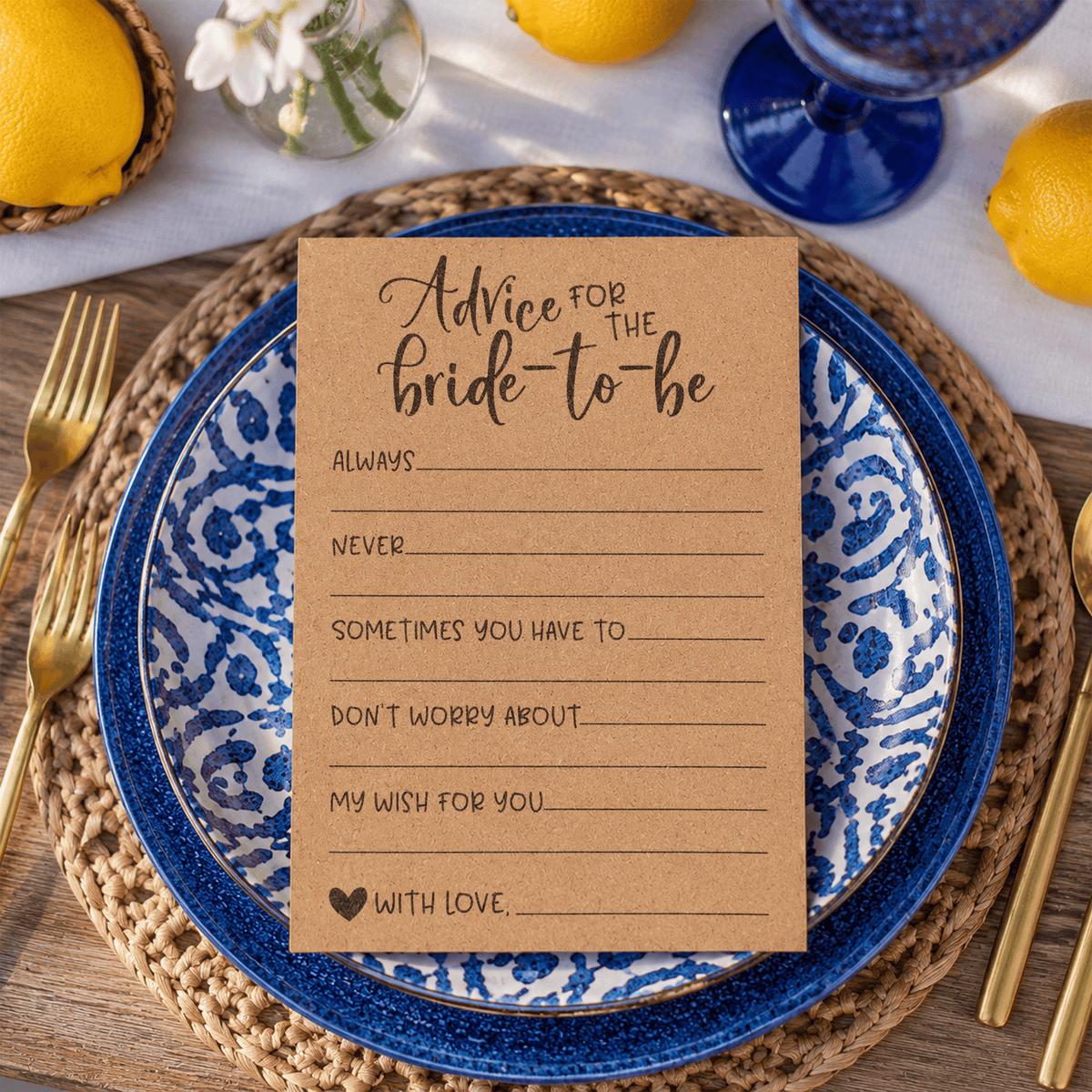 Advice for the Bride Bridal Shower Activity