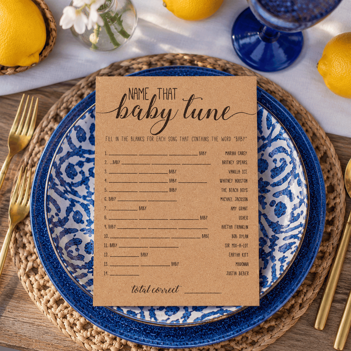 Name That Baby Tune Baby Shower Game